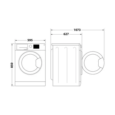 Whirlpool FFD 8489 BCV EE Elöltöltős mosógép, “A” energiaosztály, “B” centrifuga hatékonyság (max. 1400 fordulat/perc), 8 kg  mosható ruhamennyiség, Inverter  motor