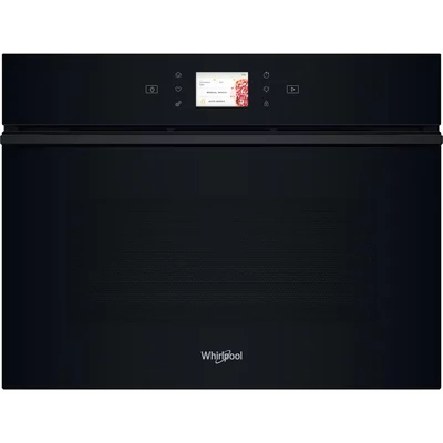 Whirlpool WCW9O7PHTSB  beépíthető prémium kompakt sütő-mikro, fekete üveg, 53 liter űrtartalom