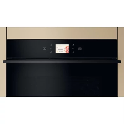 Whirlpool WCW9O7PHTSB  beépíthető prémium kompakt sütő-mikro, fekete üveg, 53 liter űrtartalom