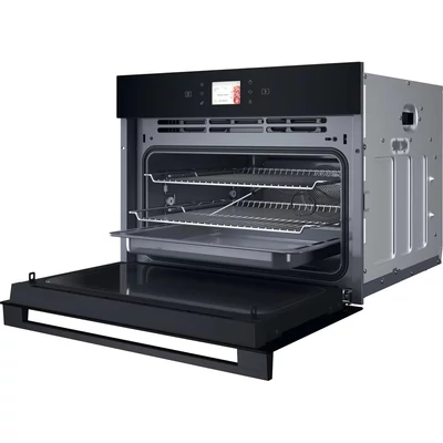 Whirlpool WCW9O7PHTSB  beépíthető prémium kompakt sütő-mikro, fekete üveg, 53 liter űrtartalom