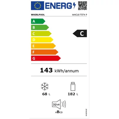 Whirlpool WHC18T574P  beépíthető hűtő-fagyasztó Total No Frost
