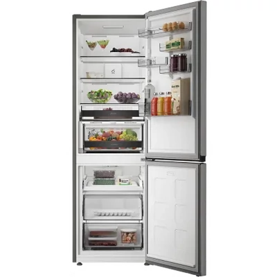 Whirlpool WHK 26372 X5EA3 szabadonálló alulfagyasztós hűtőszerkény, inox, 343 liter, 186 cm