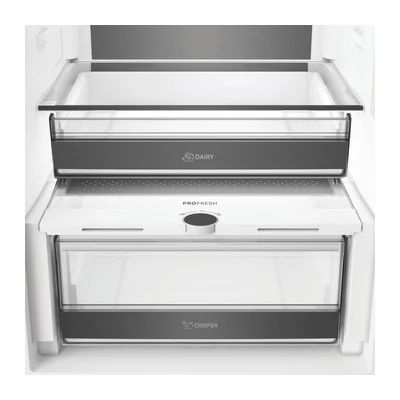 Whirlpool WHK 26373 XBR6EA szabadonálló alulfagyasztós hűtőszerkény, Dual NoFrost, inox, 370 liter,