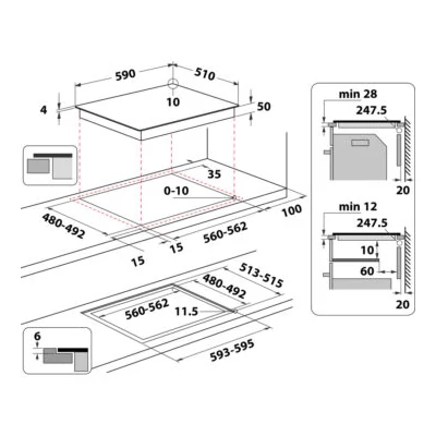 Whirlpool WL S7960 NE indukciós főzőlap, zónánkénti premium slider vezérlés,FlexiCook zóna