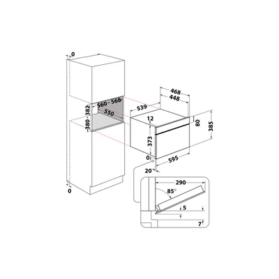 Whirlpool WMD44MB Beépíthető mikró fekete 
