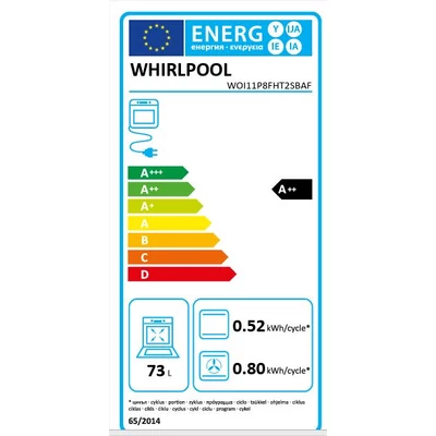 Whirlpool WOI11P8FHT2SBFA Beépíthető sütő gőzfunkcióval