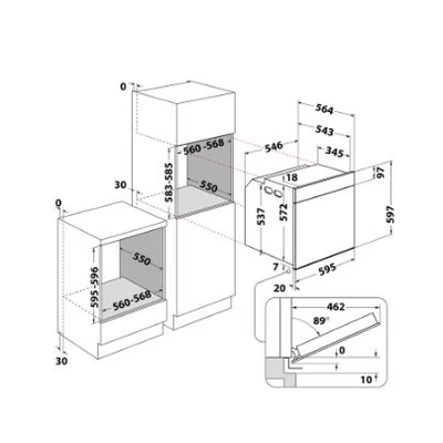 Whirlpool WOI11P8FHT2SBFA Beépíthető sütő gőzfunkcióval