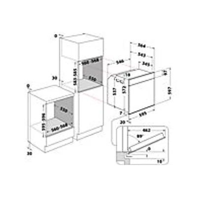 Whirlpool WOI4S8PPM1SX beépíthető sütő inox pirolitikus