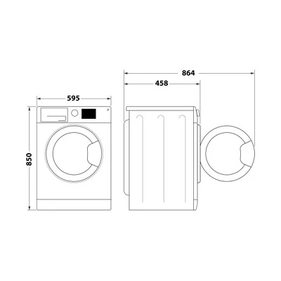 Whirlpool WRBSS 6249W EU keskeny elöltöltős mosógép,1200 fordulat/perc, 6 kg