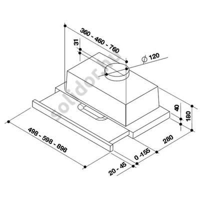 Whirlpool AKR749/1NB teleszkópos kihúzható páraelszívó fekete 60cm