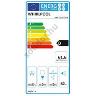 Whirlpool AKR749/1NB teleszkópos kihúzható páraelszívó fekete 60cm