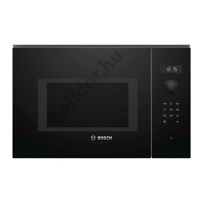 Bosch BFL554MB0 Serie 6 beépíthető mikrohullámú sütő fekete 25L 38cm balra nyíló ajtó