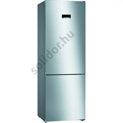 Bosch KGN49XLEA Serie 4 Szálcsiszolt acél színű, alulfagyasztós hűtő NoFrost E 330+105lL 203x70x67 cm