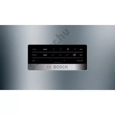 Bosch KGN56XIDP Serie 6 NoFrost D 400/105L nemesacél alulfagyasztós hűtő 193x70x80cm