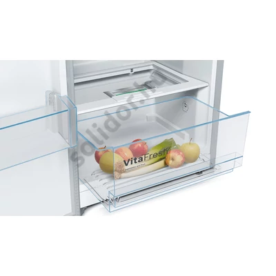 Bosch KSV33VLEP Serie 4 egyajtós hűtő Szálcsiszolt acél színű, E energiaosztály 324L 176x60x65cm