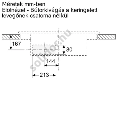 Bosch PVQ811F15E Serie 6 CombiInduction főzőlap beépített páraelszívóval 2. generáció 80cm 7,4kW