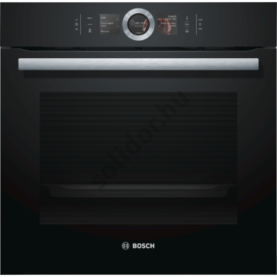 Bosch HSG636BB1 Serie8 gőzsütő fekete EcoClean Direct DishAssist-funkció 3 részes TFT kijelző beépíthető 