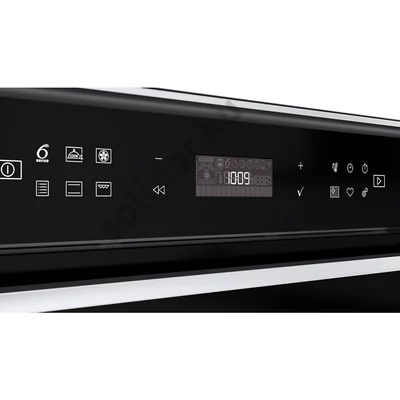 Whirlpool W7OS44S1PBL W Collection SHS gőz funkciós beépíthető sütő fekete pirolítikus Assisted kijelző 73L