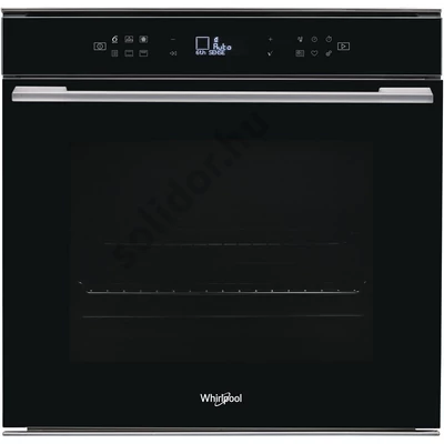 Whirlpool W7OS44S1PBL W Collection SHS gőz funkciós beépíthető sütő fekete pirolítikus Assisted kijelző 73L