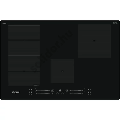 Whirlpool WFS0377NEIXL indukciós főzőlap zónánkénti Premium Slider vezérlés 77 cm iXelium FLexi Oval zóna 6. Érzék 60cm 7,2kW